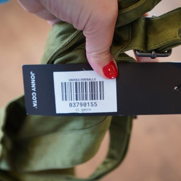 NWT Jonny Cota Studio CARGO OVERALLS IN GREEN Unisex Size XS - Picture 6 of 16